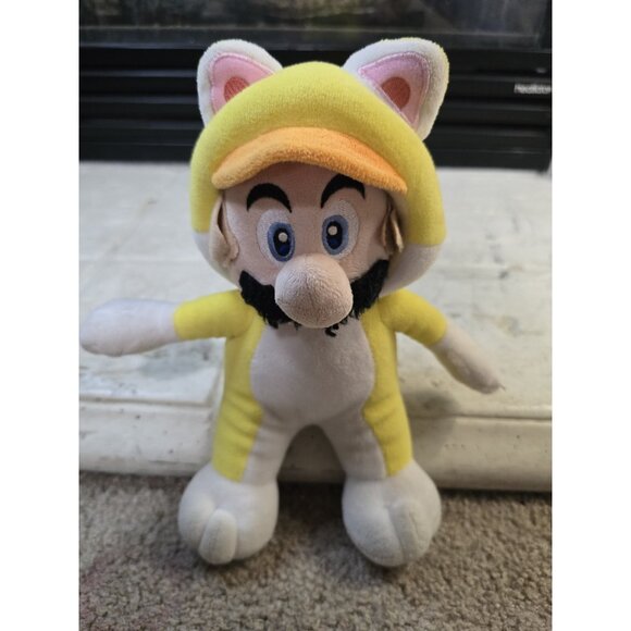 World of Nintendo Super Mario 3D World Cat 2015 Mario Plush 8”Stuffed Animal W5 - Picture 1 of 9